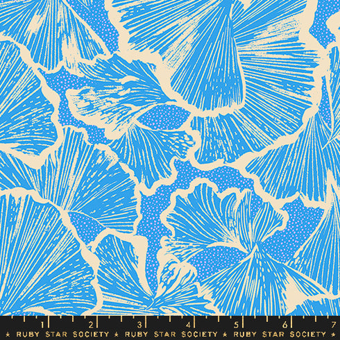 Glow Garden Gingko Florals in Lindley Blue RS2113 16 - Ruby Star Society Sold by the Half Yard